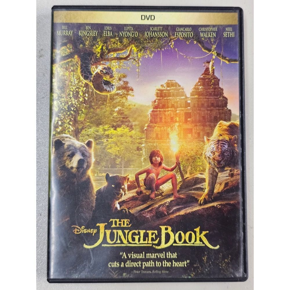 Disney The Jungle Book DVD 2016 Live Action Bill Murray Idris Elba Widescreen PG